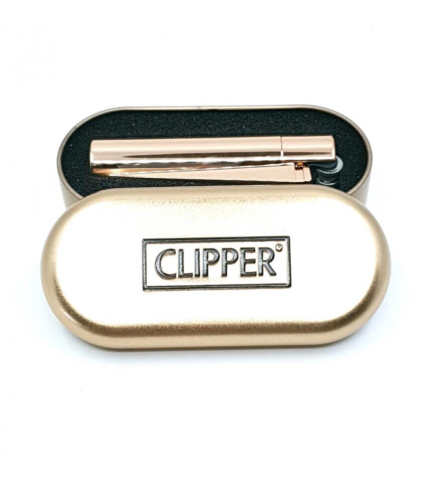 Clipper Metal Taşlı Altın Çakmak