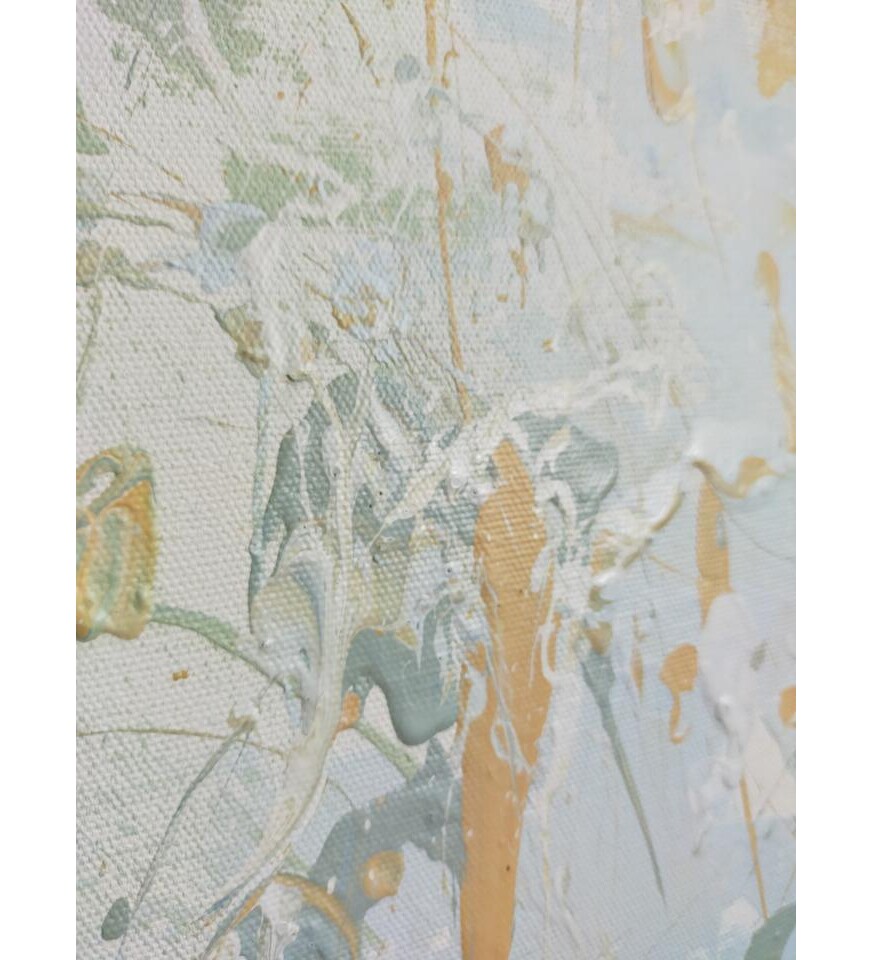 Orijinal Tablo Renkli 80x80 cm El Yapımı Tuval Tablo Nida