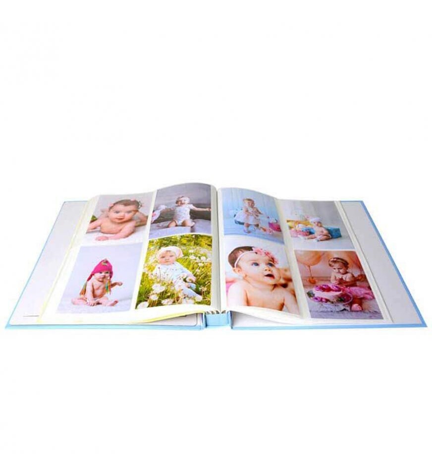 Kişiye Özel 5 Foto Hediyeli 240lık Bebek Fotoğraf Albümü - 10X15 cm - Pembe Ve Mavi