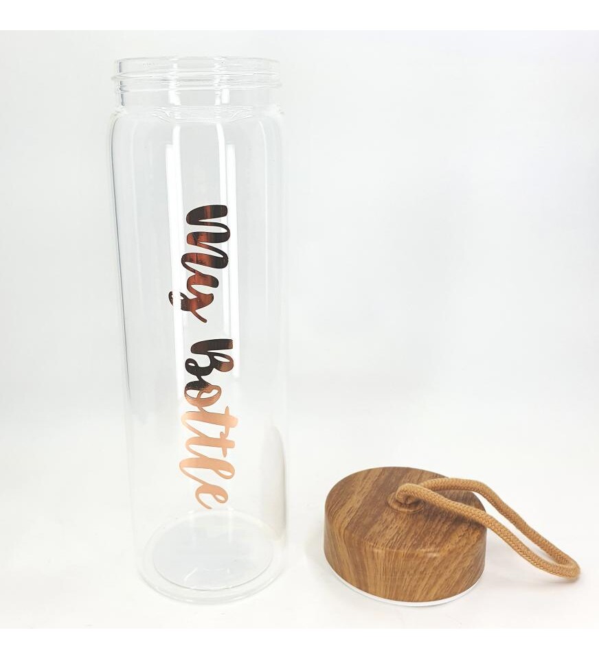 My Bottle 550 ML Gold Kapak Borosilikat Cam Matara