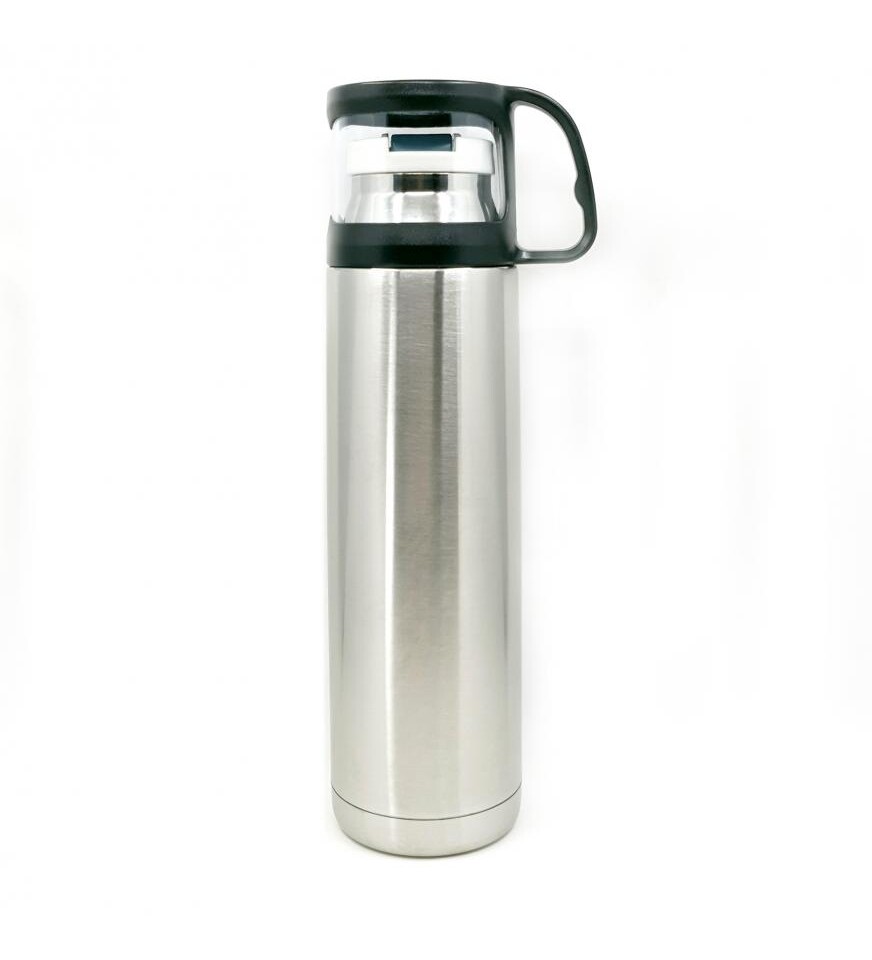Paslanmaz Çelik Bardak Kapaklı Termos 500 Ml