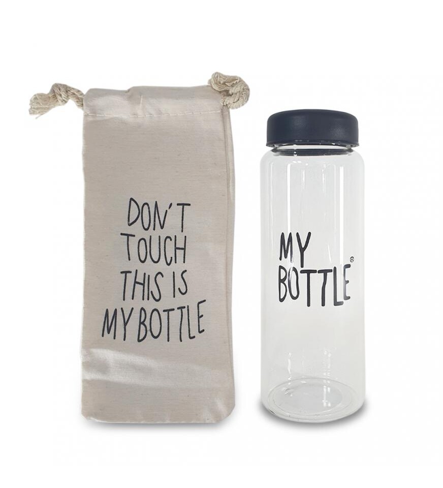 Süzgeçli ve Bez Keseli 500 ml Cam Matara