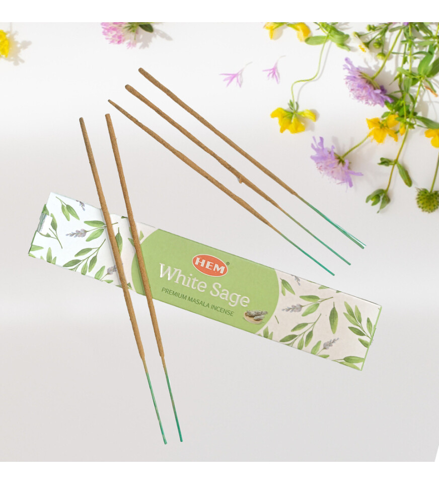 Adaçayı (White Sage) 10lu Çubuk Tütsü Karbonsuz