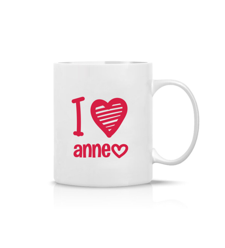 Anneler Günü I Love Anne Baskılı Kupa Bardak HK2629