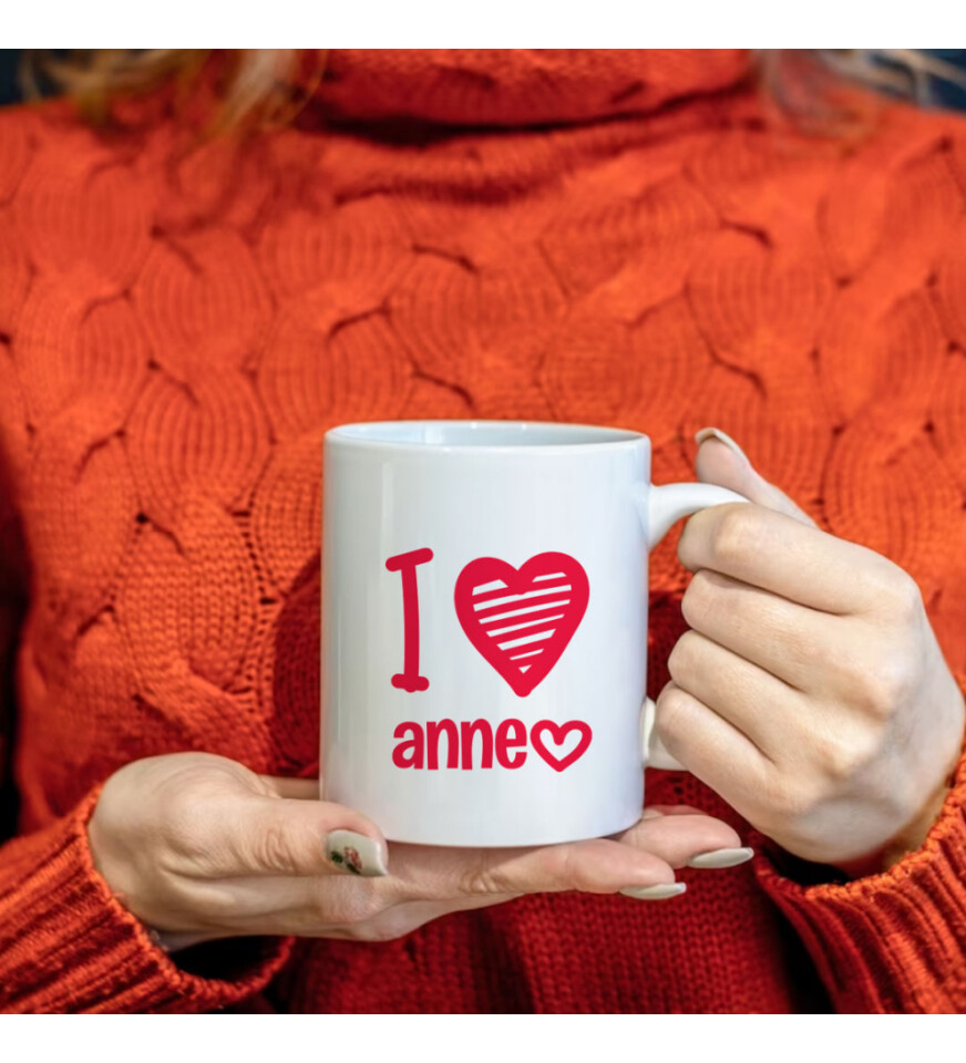 Anneler Günü I Love Anne Baskılı Kupa Bardak HK2629