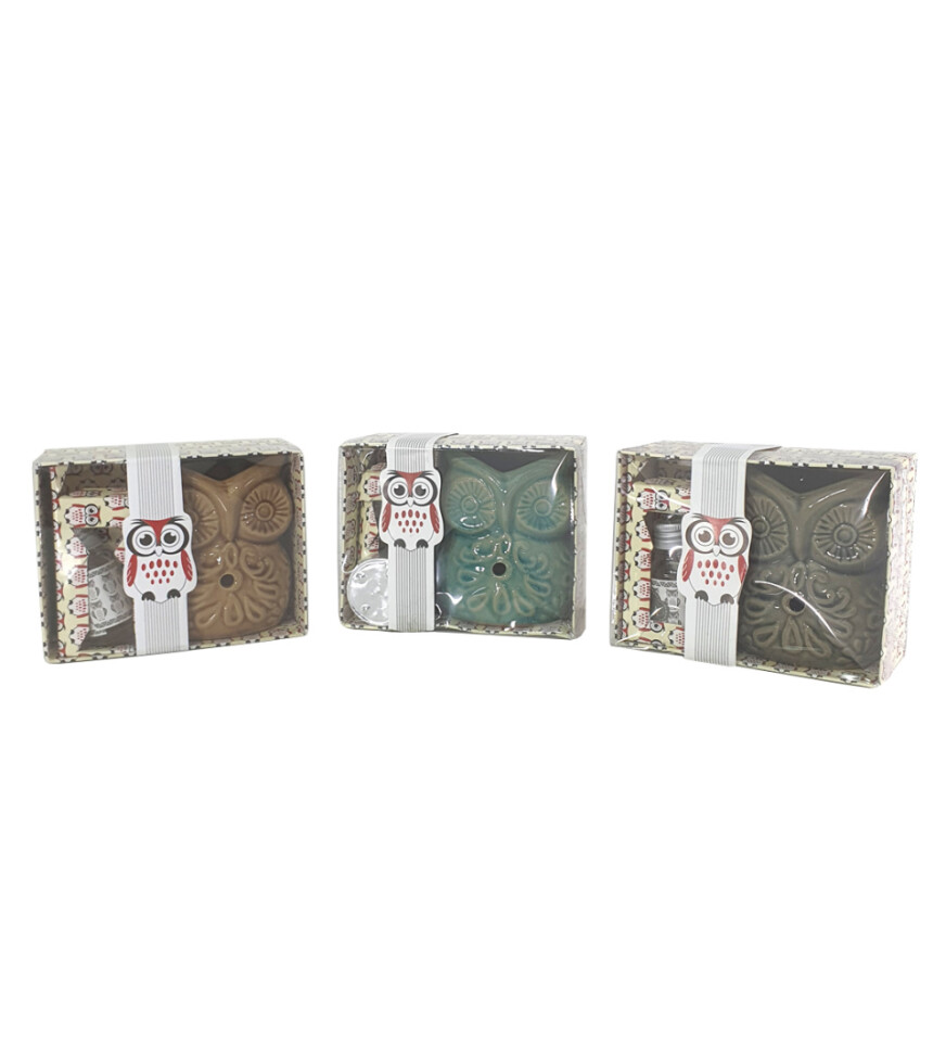 Baykuş Görünümlü Buhurdanlık Set