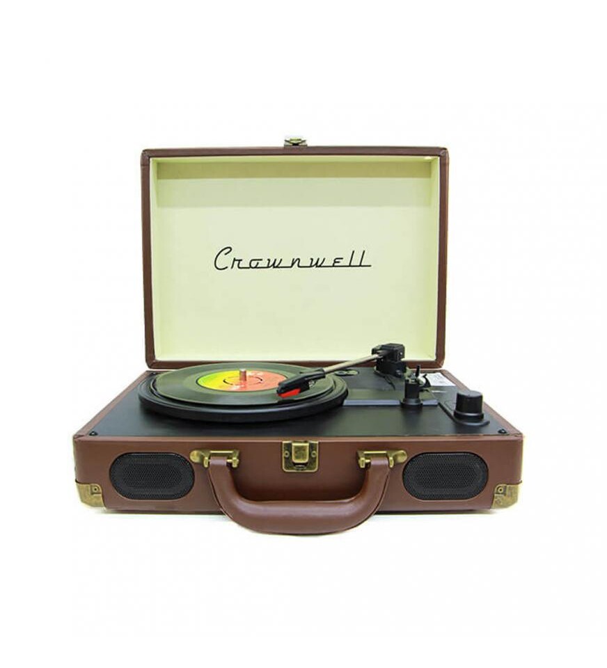 Crownwell Çantalı Hoparlörlü Bluetoothlu Kahverengi Pikap