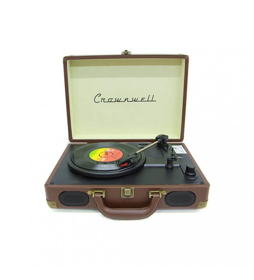 Crownwell Çantalı Hoparlörlü Bluetoothlu Kahverengi Pikap