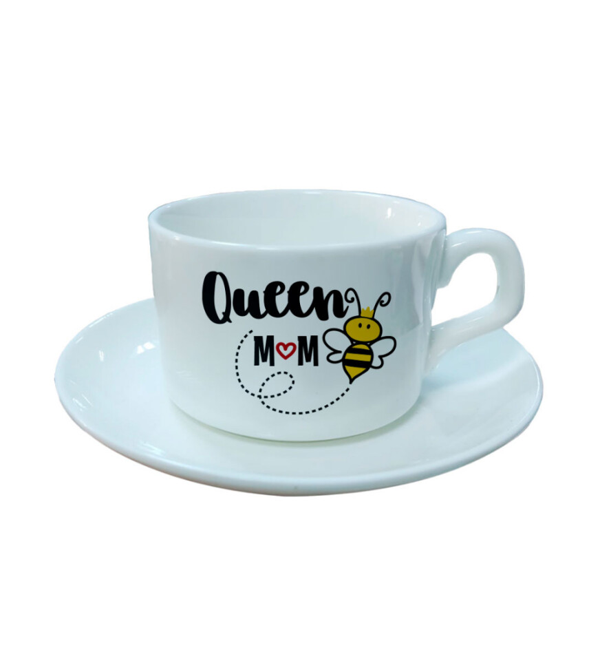 Kişiye Özel Anneler Günü Queen Mom Temalı Fincan HK2646