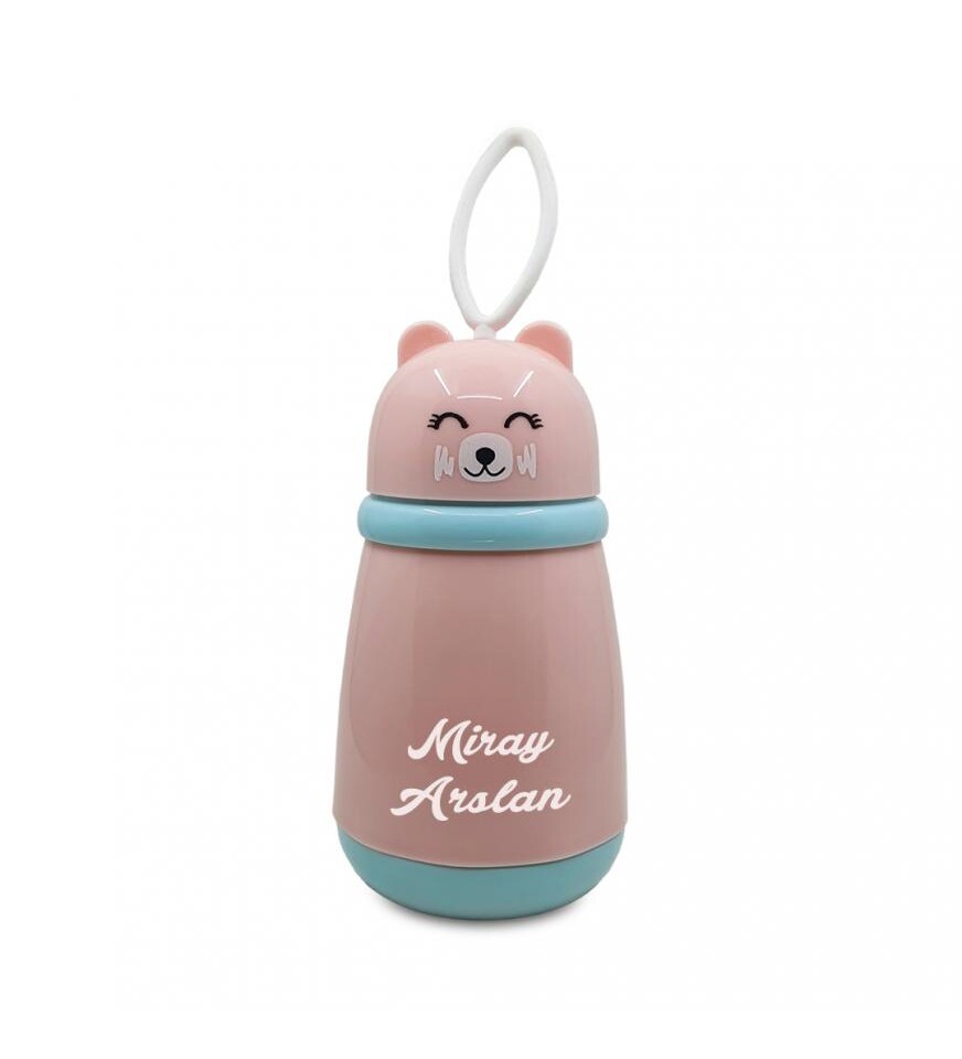 Kişiye Özel Cam Şişe Panda Matara 380 ml