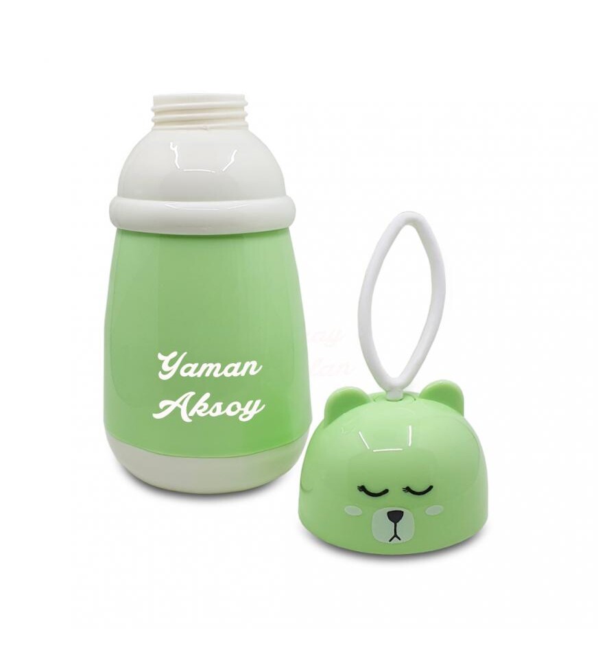Kişiye Özel Cam Şişe Panda Matara 380 ml