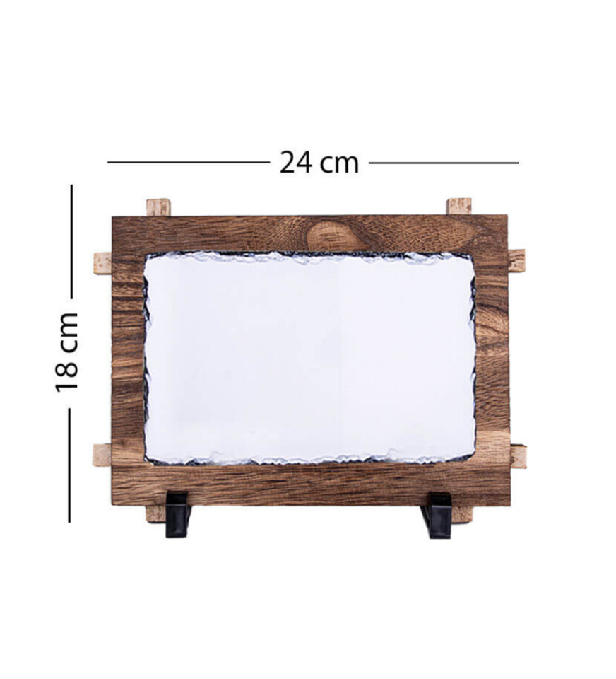 Kişiye Özel Foto Baskılı Doğal Taşlı Ahşap Çerçeve 12x17 cm HK2743