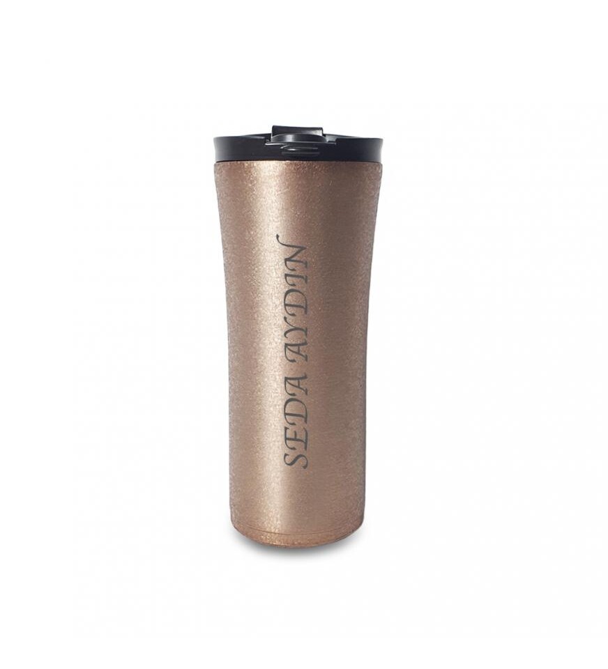 Kişiye Özel Paslanmaz Çelik French Press Termos 500 ML