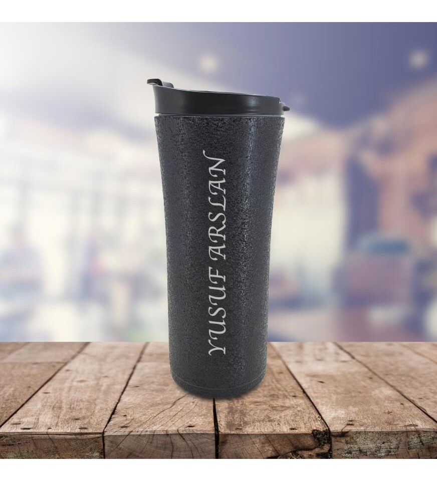 Kişiye Özel Paslanmaz Çelik French Press Termos 500 ML