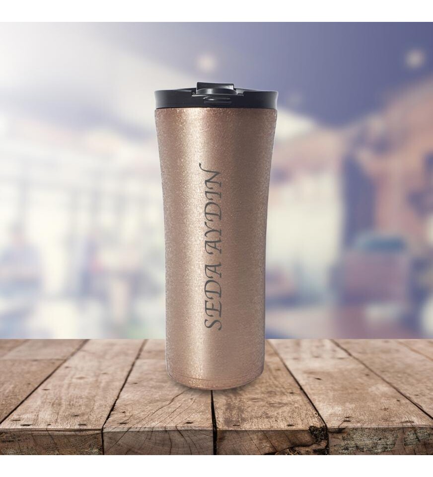 Kişiye Özel Paslanmaz Çelik French Press Termos 500 ML