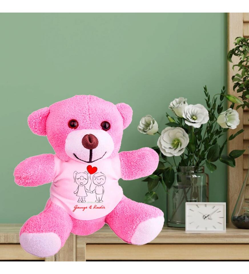Kişiye Özel Peluş Pembe Ayı HK2540