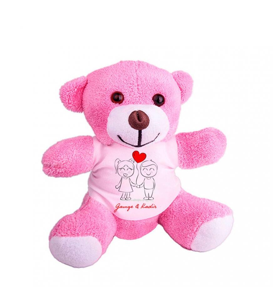 Kişiye Özel Peluş Pembe Ayı HK2540