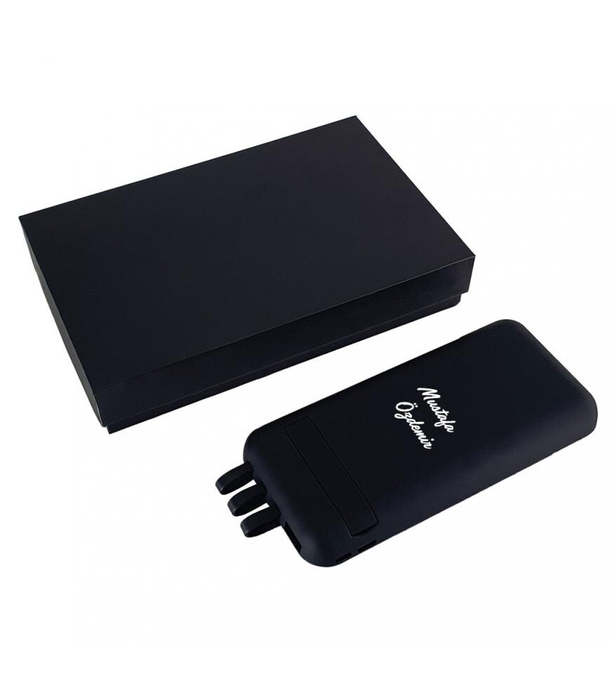 Kişiye Özel Vantuzlu Wireless Siyah Powerbank 10,000 mAh HK2464