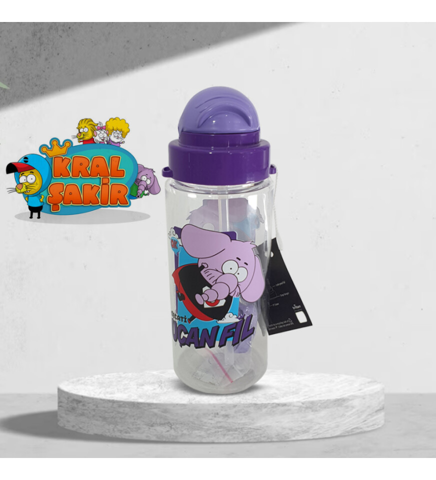 Kral Şakir Desenli Pipetli Tritan Matara 500 cc HK2737