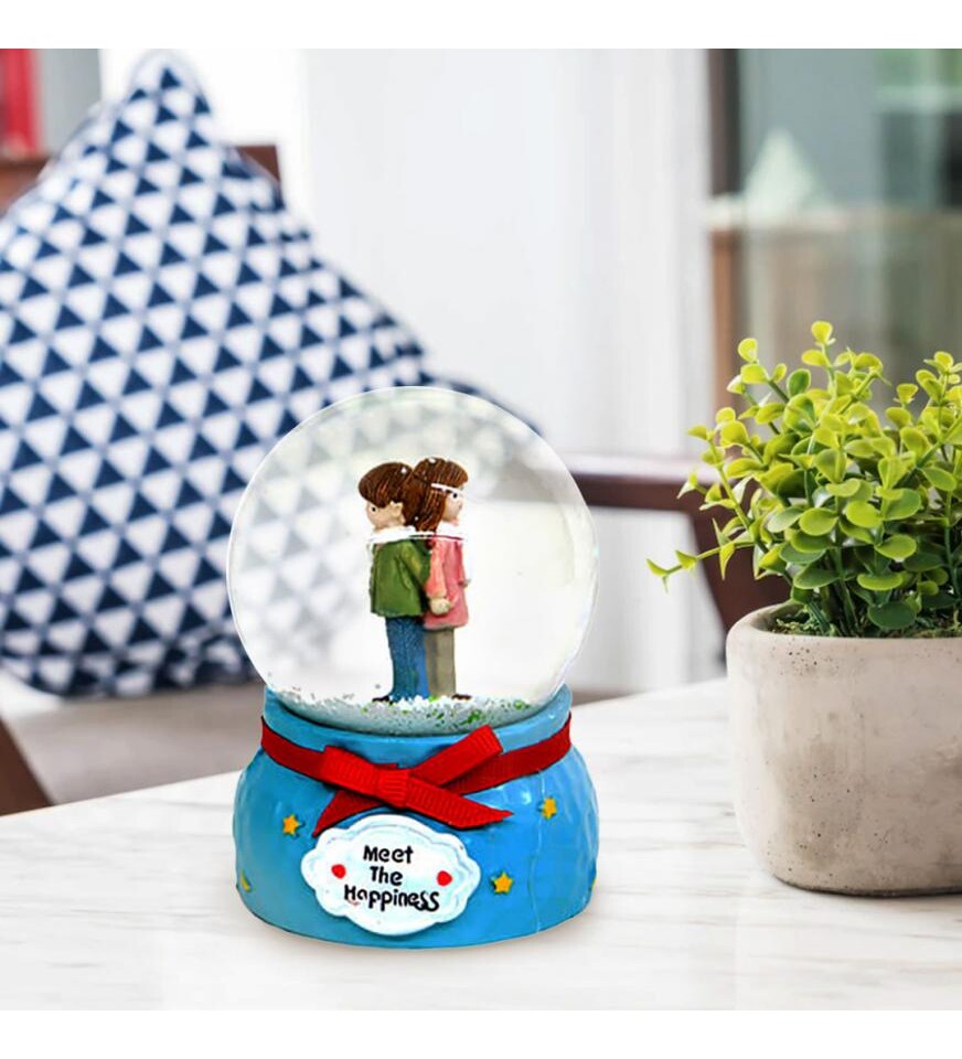 Romantik Sevgili Işıklı Kar Küresi 65cc