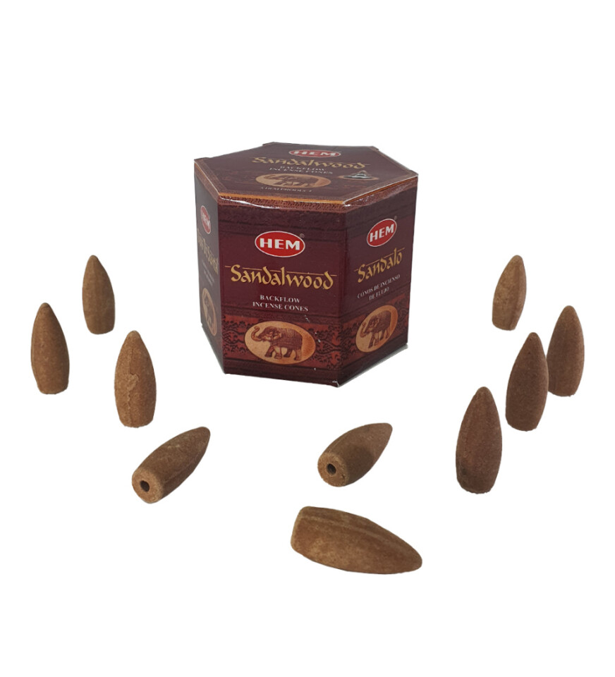 Sandal Ağacı (Sandalwood) Geri Akış Şelale 10lu Tütsü Mumu