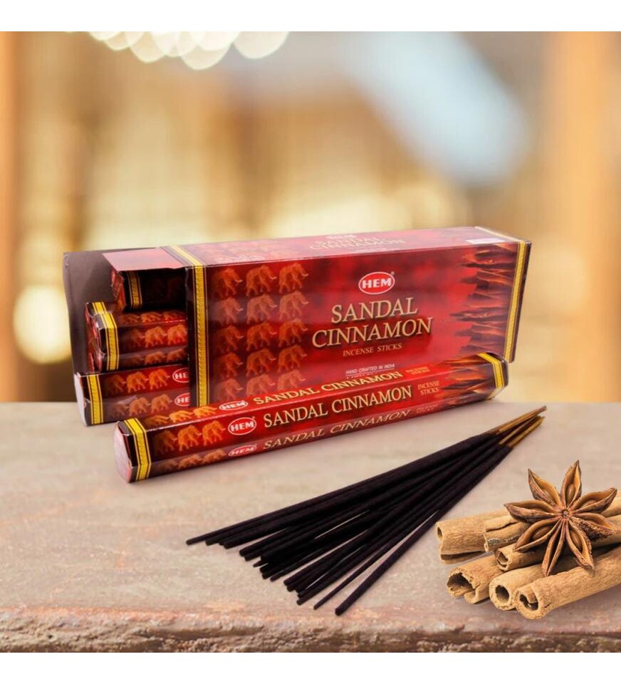 Sandal Ağacı ve Tarçın (Sandal Cinnamon Hexa) 20li Çubuk Tütsü