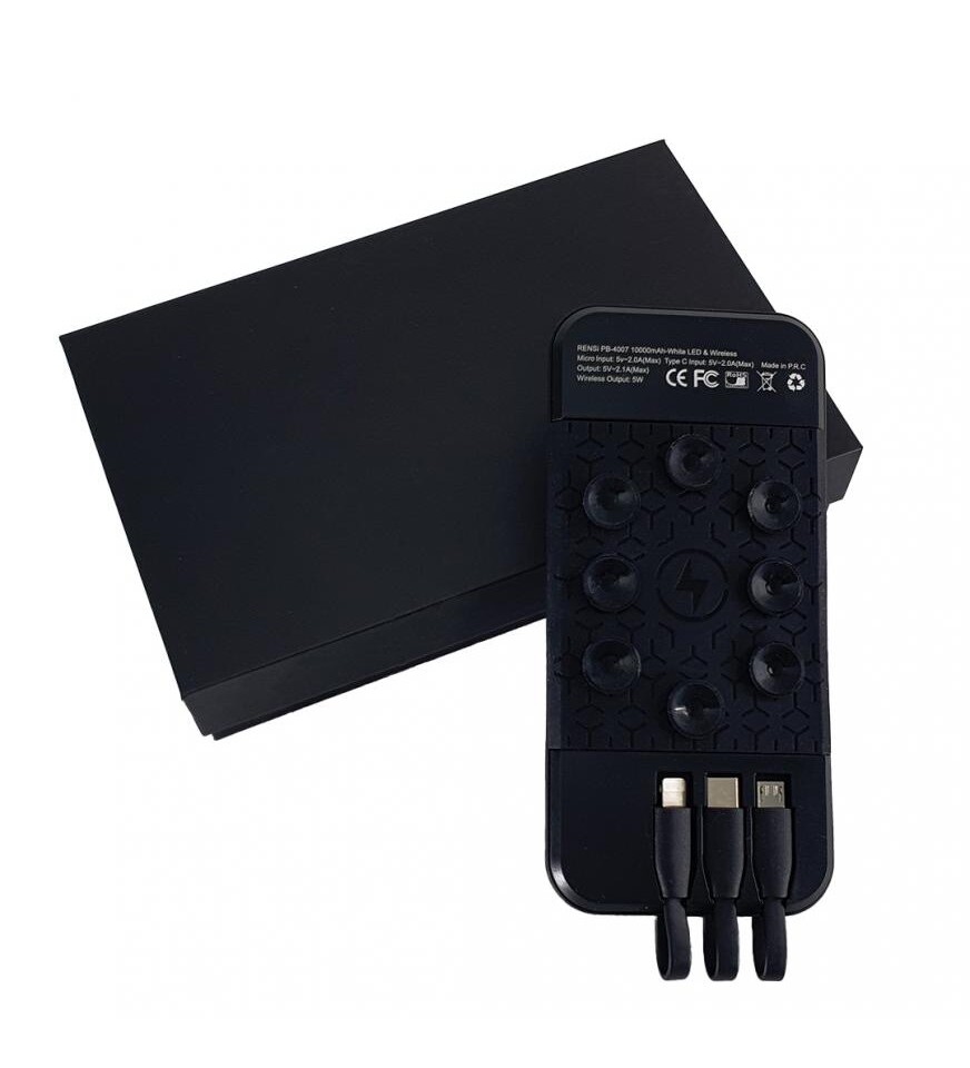Vantuzlu Wireless Siyah Powerbank 10,000 mAh HK2463
