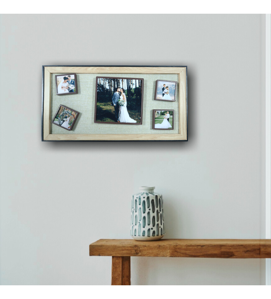 FOTO BASKILI 5li Ahşap Fotoğraflı Magnet Çerçeve - 18x33 HK5024