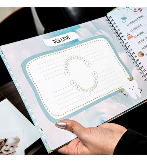 Hamilelik ve Anne Bebek Günlüğü Pembe - Anı Defteri 20x23 cm