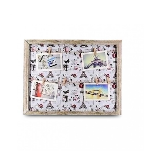 Ahşap Hasır Duvar Fotoğraf Çerçevesi 37x47 (8 ADET FOTO BASKILI)