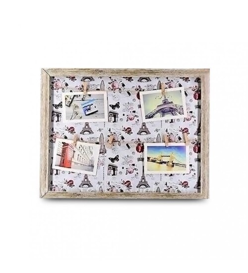 Ahşap Hasır Duvar Fotoğraf Çerçevesi 37x47 (4 ADET FOTO BASKILI)