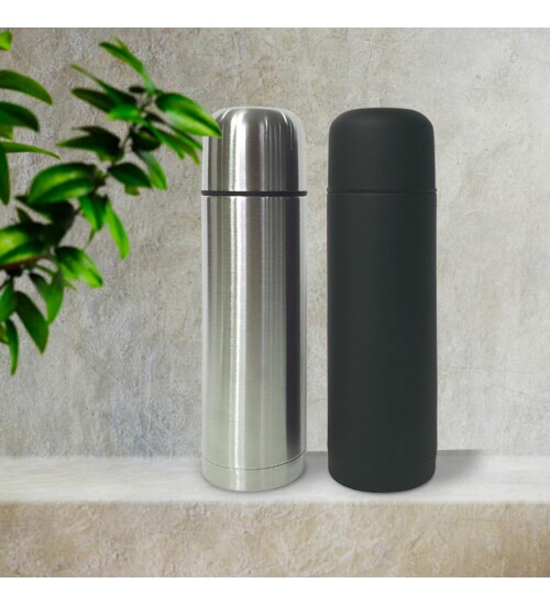 Bardak Kapaklı Deri Kılıflı 750 Ml Çelik Termos