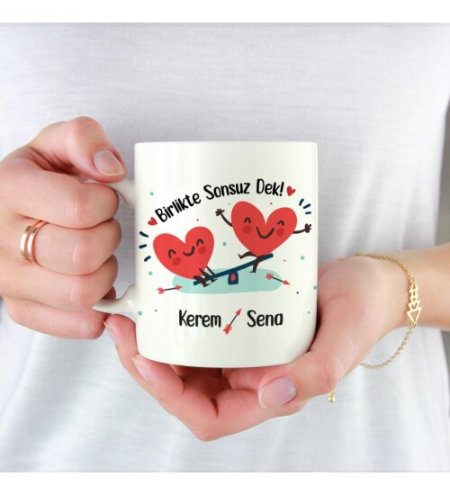 Birlikte Sonsuza Dek İsme Özel Sevgililer Günü Kupası HK135