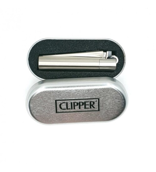 Clipper Metal Taşlı Gümüş Çakmak