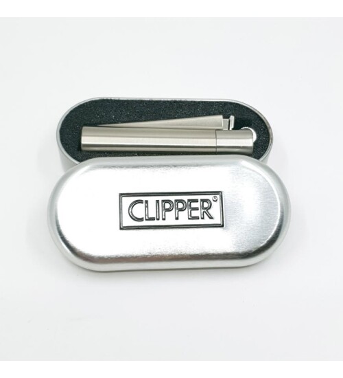 Clipper Metal Taşlı Gümüş Çakmak
