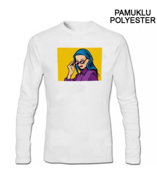 Çocuk-Yetişkin Baskılı Uzun Kollu Tişört