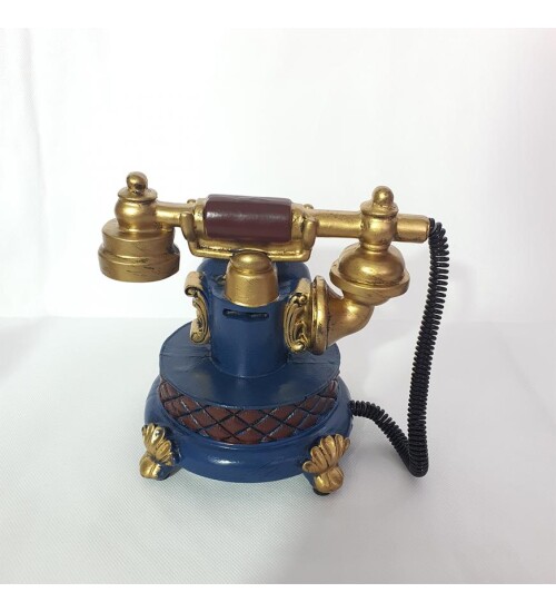 Dekoratif Nostaljik Telefon Saat ve Kumbara