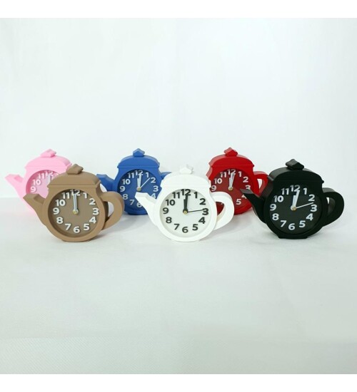 Demlik Görünümlü Dekoratif Masa Saati