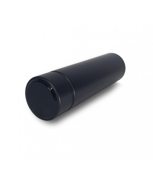 Dijital Sıcaklık Göstergeli Süzgeçli Siyah Termos 450 Ml