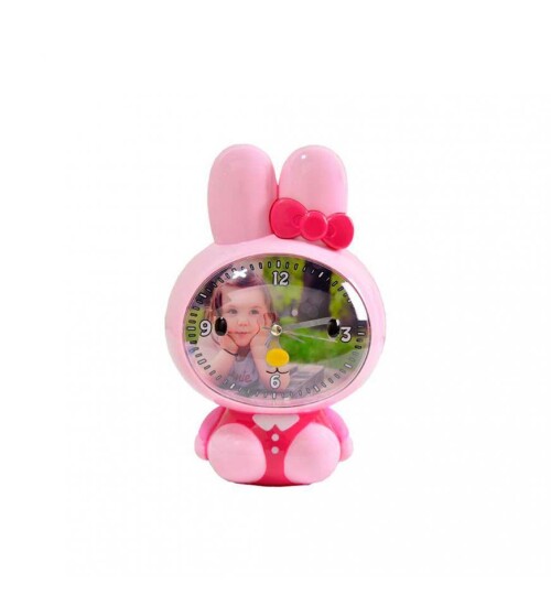 Fotoğraf Takılabilen Müzikli Tavşan Çalar Saat (FOTO BASKILI)