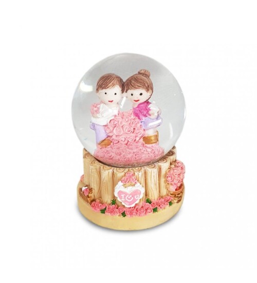Güller ve Sevgililer Minik Kar Küresi