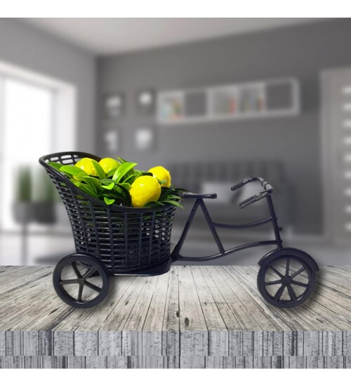 Hasır Bisikletli Saksıda Dekoratif Limon Ağacı