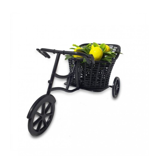 Hasır Bisikletli Saksıda Dekoratif Limon Ağacı