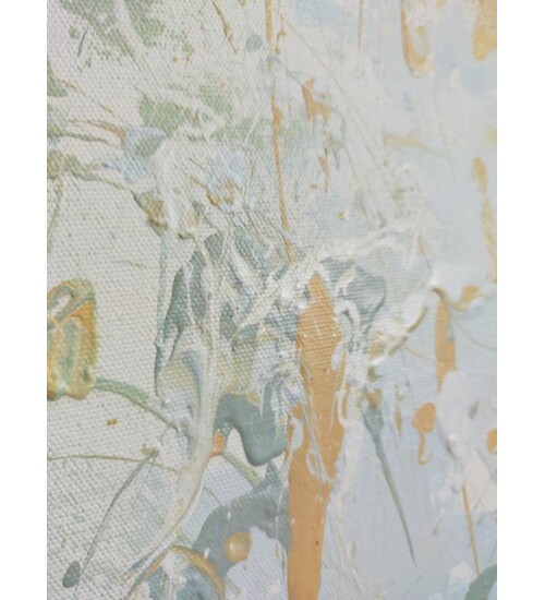 Orijinal Tablo Renkli 80x80 cm El Yapımı Tuval Tablo Nida