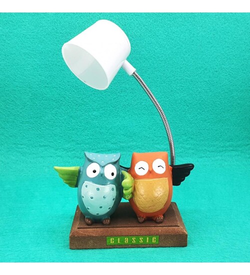 Işıklı Biblo Baykuş Masa Lambası