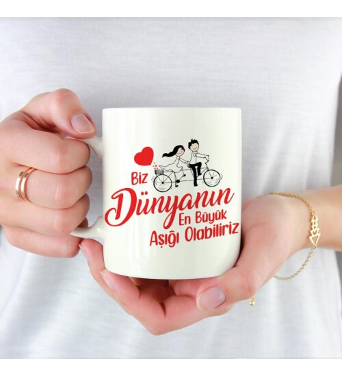 İsim ve Fotoğraf Baskılı Sevgililer Günü Kupası HK107