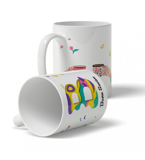 Kişiye Özel Renkli İsim ve Harf Baskılı Kupa HK105