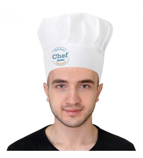 Kişiye Özel Baskılı Aşçı Şapkası (Çocuk-Genç-Yetişkin)