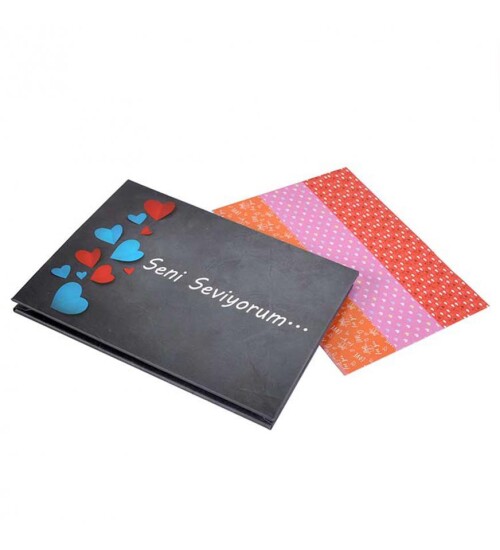 Kişiye Özel Fotoğraf Baskılı Seni Seviyorum Mini Sihirli Akordiyon Albümü