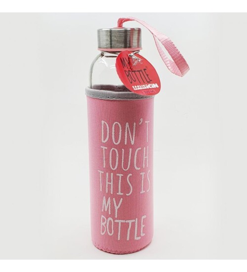 Renkli Kılıflı Cam Su Şişesi 500 ml